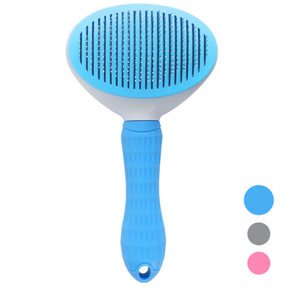 Cat Self-Cleaning Comb Stainless Steel Dog Comb Hair Brush One Key To Remove Floating Artifact  -  - Pets Crazy Shops -