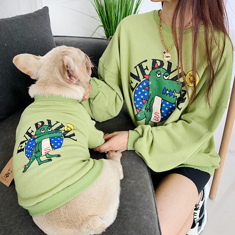 Pet parent-child clothes than panda clothes printed dog clothes  -  - Pets Crazy Shops -