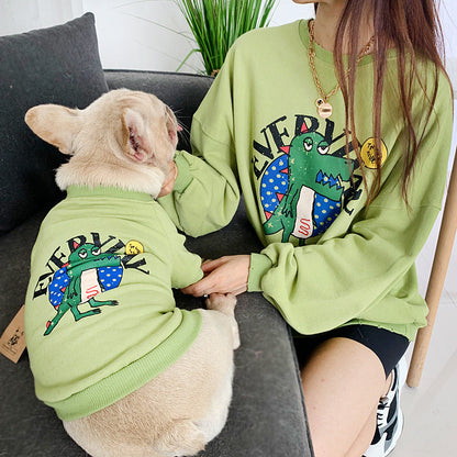 Pet parent-child clothes than panda clothes printed dog clothes  -  - Pets Crazy Shops -