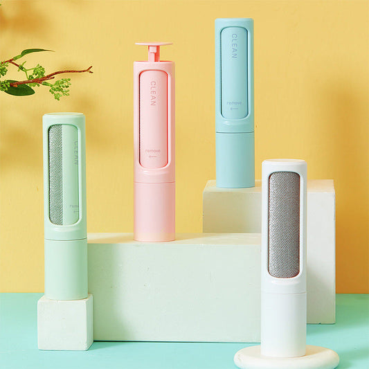 2-1 Reusable Pet Hair Remover Brush Lint Roller Portable Effective Self Cleaning Tool for Cat Dog Fur Hair Dust Removal Brush  -  - Pets Crazy Shops -