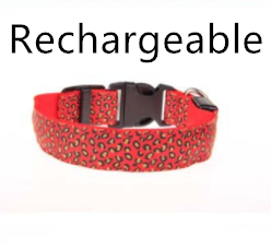 LED Dog Collar Safety Adjustable Nylon Leopard Pet Collar  -  - Pets Crazy Shops -