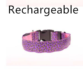 LED Dog Collar Safety Adjustable Nylon Leopard Pet Collar  -  - Pets Crazy Shops -