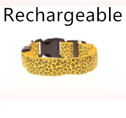 LED Dog Collar Safety Adjustable Nylon Leopard Pet Collar  -  - Pets Crazy Shops -