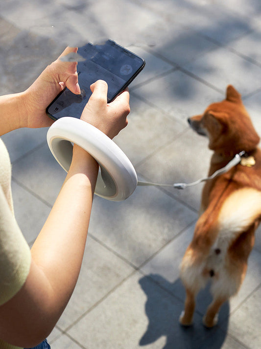 Meng Wangxing UFO Retractable Leash Dog Small and Medium-sized Dog Teddy Dog Leash Golden Retriever Dog Chain Pet Supplies  -  - Pets Crazy Shops -