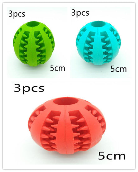 Pet Slow Feeder Dog Toy Cute Funny Rubber Dog Ball Toy  -  - Pets Crazy Shops -