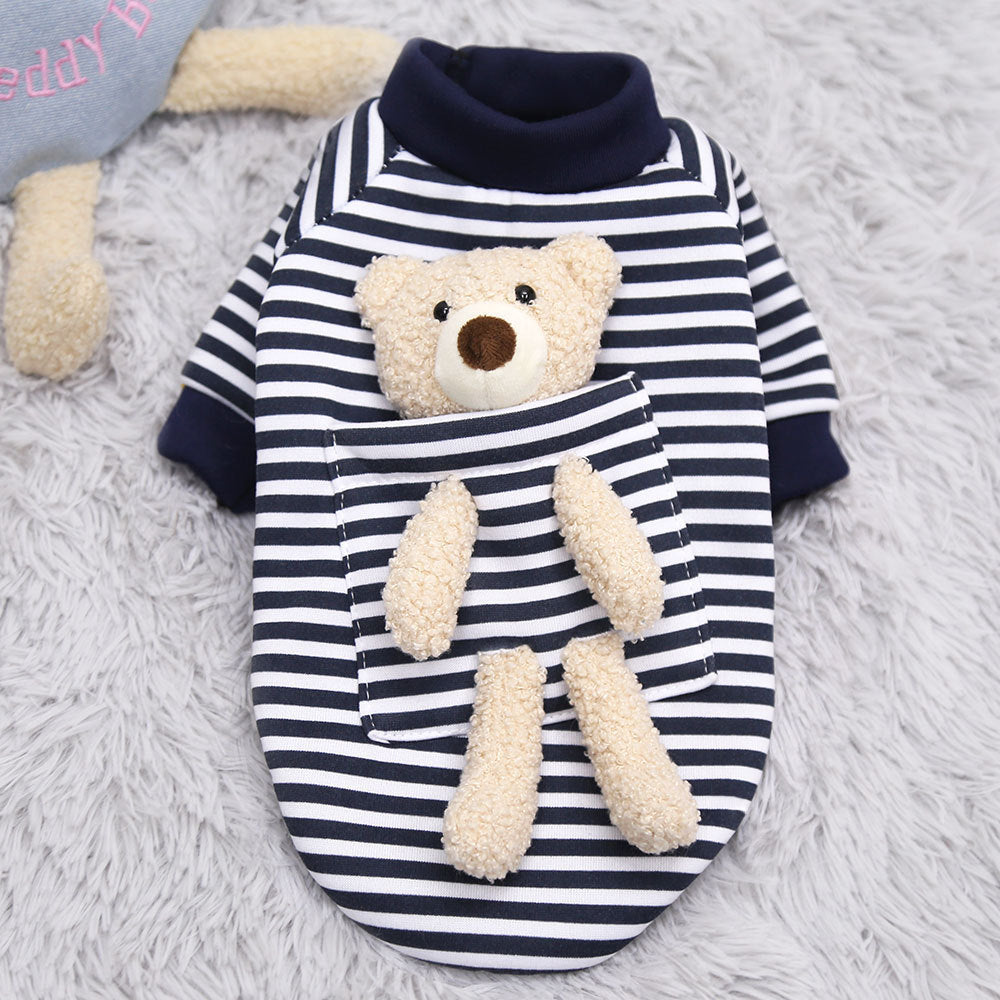 Cat Dog Pet Clothes for Small Dog Cute Sweater Spring Cat Cute Teddy Bear  -  - Pets Crazy Shops -