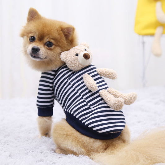 Cat Dog Pet Clothes for Small Dog Cute Sweater Spring Cat Cute Teddy Bear  -  - Pets Crazy Shops -