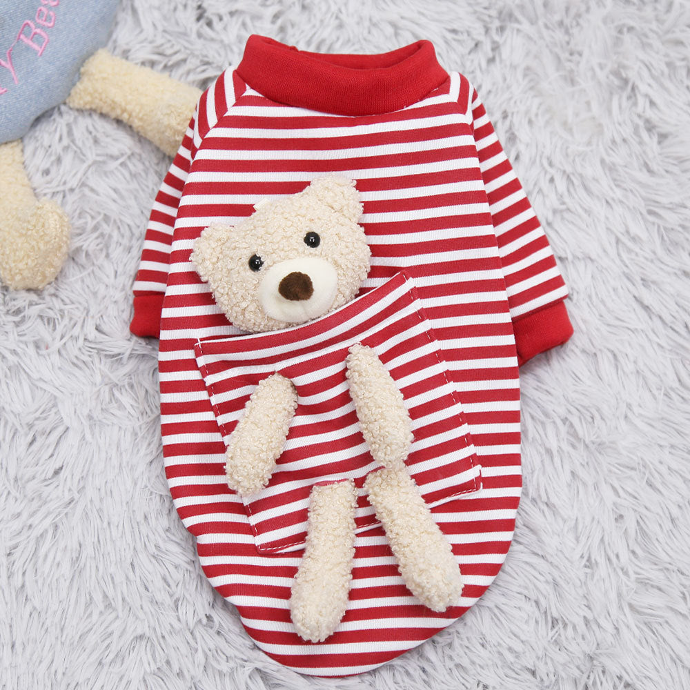 Cat Dog Pet Clothes for Small Dog Cute Sweater Spring Cat Cute Teddy Bear  -  - Pets Crazy Shops -