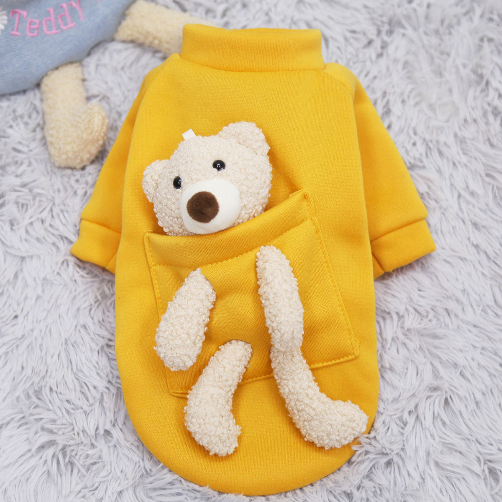 Cat Dog Pet Clothes for Small Dog Cute Sweater Spring Cat Cute Teddy Bear  -  - Pets Crazy Shops -