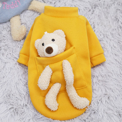 Cat Dog Pet Clothes for Small Dog Cute Sweater Spring Cat Cute Teddy Bear  -  - Pets Crazy Shops -