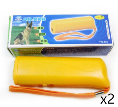 3-in-1 Anti Barking Dog Training Device Ultrasonic Dog Training Repeller  LED Flashlight  -  - Pets Crazy Shops -