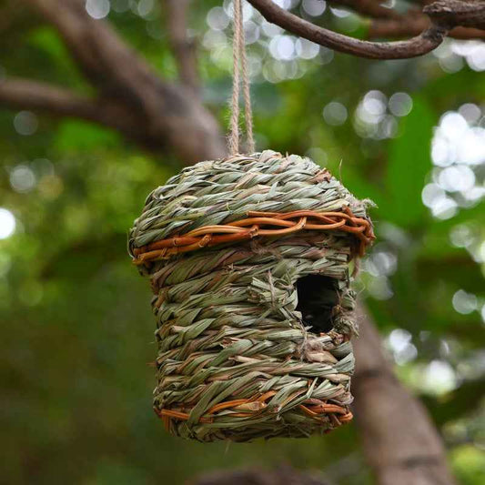 Creative Straw Birds Nest Handicraft Hand-Woven Straw Bird Cage  -  - Pets Crazy Shops -