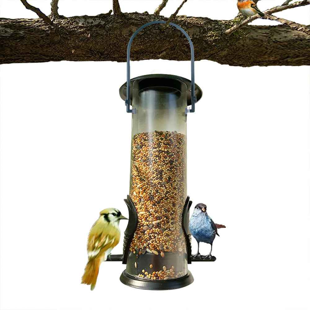 Pet Bird Feeder Feed Station Hanging Garden Plastic Birds Food Dispenser Feeders Outdoor Tree Garden Decoration  -  - Pets Crazy Shops -