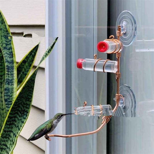 Garden Bird Feeder Supplies Hummingbird Feeder Drinker Suction Cup Easy To Clean Deck Garden Decor Bird Feeders for Wild Birds  -  - Pets Crazy Shops -