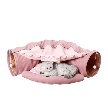 Pet Cats Tunnel Interactive Play Toy Mobile Collapsible Ferrets Rabbit Bed tunnels Indoor Toys Kitten Exercising Products  -  - Pets Crazy Shops -