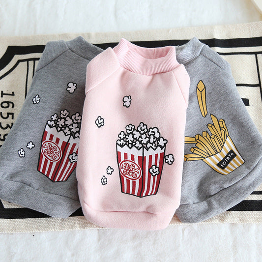 Popcorn chips Pet Dog Cat Clothes Winter Warm Dog Hoodies Jacket Coats Clothes For Dogs Cat Pet Clothing Small Large  -  - Pets Crazy Shops -