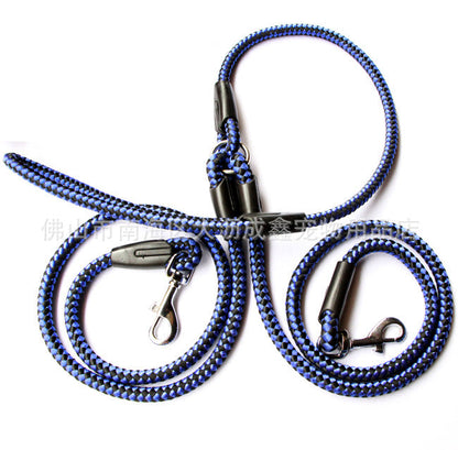 Double-Ended Traction Rope For Walking The Dog Hand-Double-Ended Traction Rope One Plus Two Leash Collar Pet Supplies Dog Collar  -  - Pets Crazy Shops -