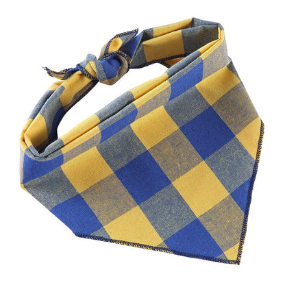 Adjustable Dog Bandana Cotton Pet Neckerchief Cat Triangle Scarf Soft Saliva Towel Small Medium Large Dog Accessories  -  - Pets Crazy Shops -