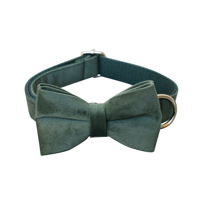 Green Velvet Dog Collar Dog Leash Pet Collar  -  - Pets Crazy Shops -