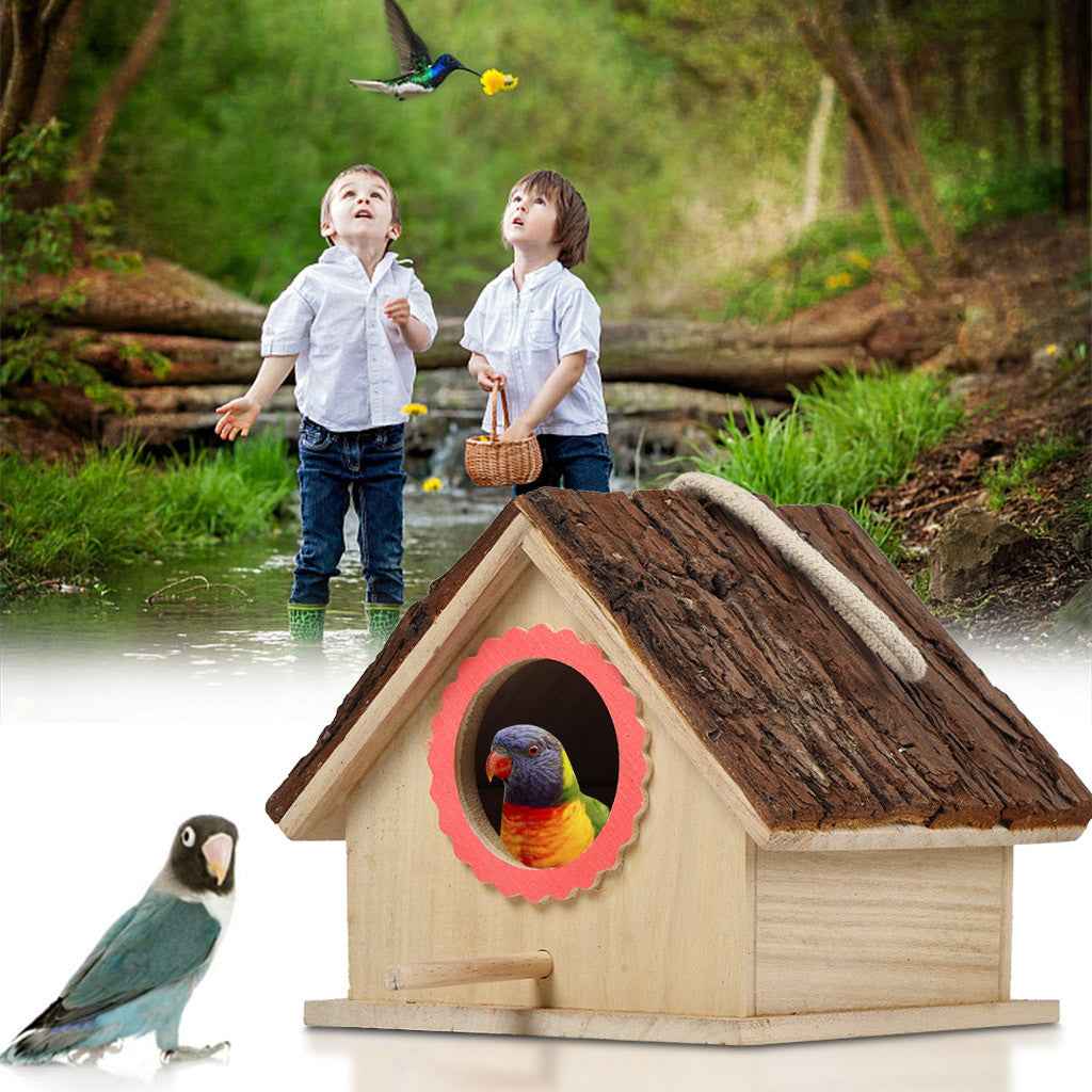 Bird House Bird Nest Outdoor Tree Parrot Breeding Box  -  - Pets Crazy Shops -