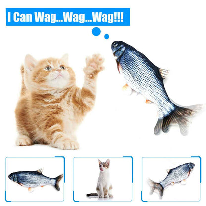 Pet Soft Electronic Fish Shape Cat Toy Electric USB Charging Simulation Fish Toys Funny Cat Chewing Playing Supplies Dropshiping  -  - Pets Crazy Shops -