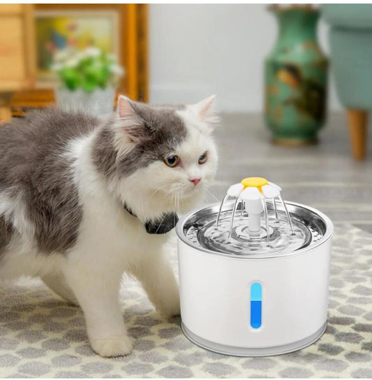 Automatic Pet Cat Water Fountain With LED Lighting USB Dogs Cats Mute Drinker Feeder Bowl Drinking Dispenser  -  - Pets Crazy Shops -