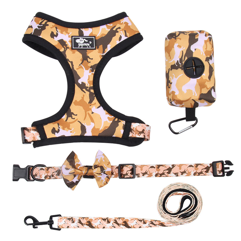 Printed Chest Harness Set Dog Rope Pet Supplies  -  - Pets Crazy Shops -