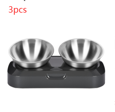 Pet Stainless Steel Bowl Pet Double Night  -  - Pets Crazy Shops -