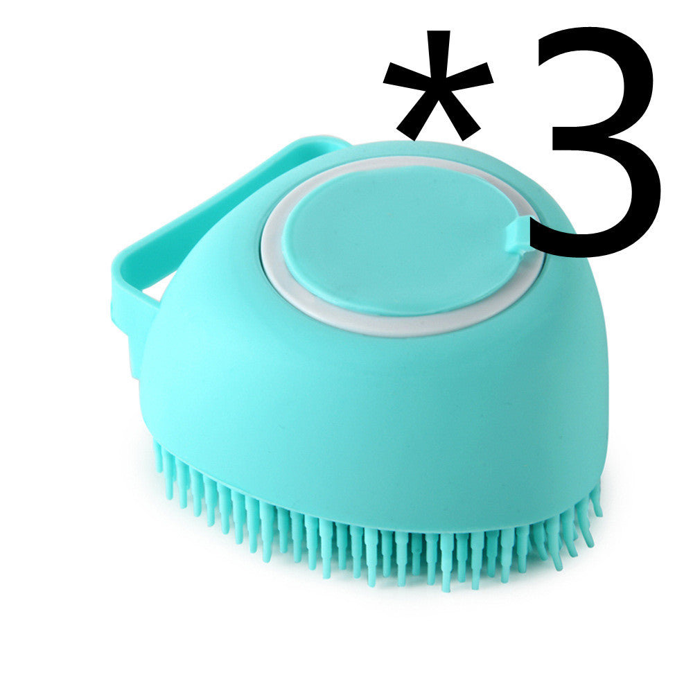 Silicone Pet Bath Brush | With Shampoo Dispenser