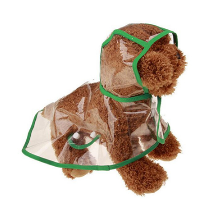 1Pc Transparent Waterproof Dog Clothes Transparent Rain Coat Pet Clothes Puppy Raincoat Hoody Clothing For Dogs  -  - Pets Crazy Shops -