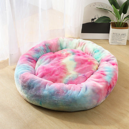 Dog Beds For Small Dogs Round Plush Cat Litter Kennel Pet Nest Mat Puppy Beds  -  - Pets Crazy Shops -