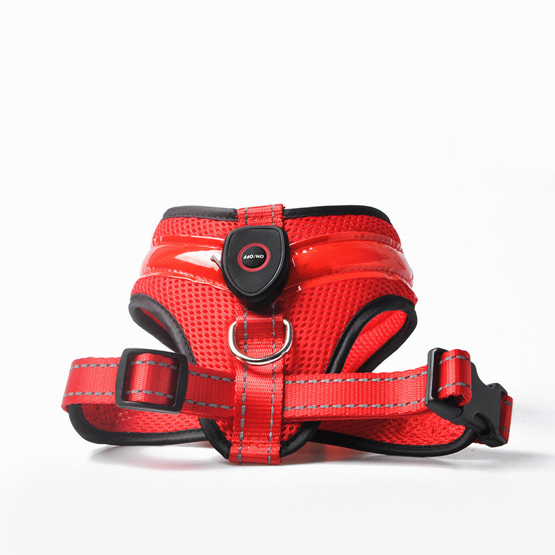 LED Luminous Dog Harness Led USB Charging Dog Chest Strap Vest Pet Safety Reflective Harness Pet Vest For Puppy Large Dog Pet Products  -  - Pets Crazy Shops -