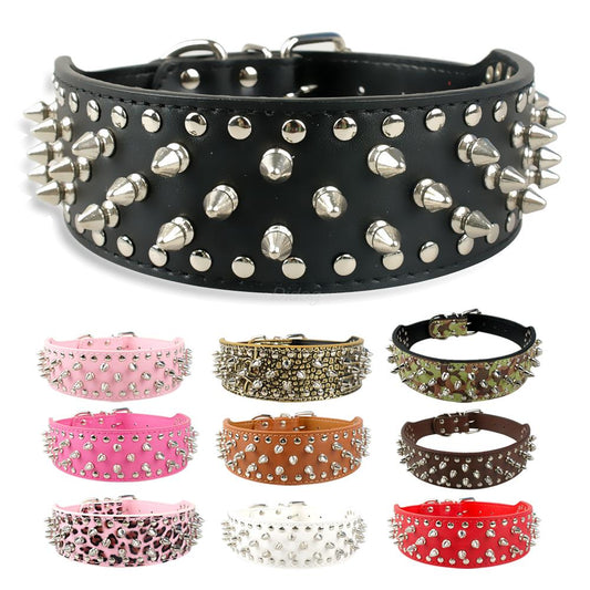 Pet collar large dog rivet collar  -  - Pets Crazy Shops -