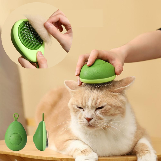 Creative Cat Grooming Comb Portable Massage Brush One-Button Remove Floating Hair Scraper Cats Dogs Pet Self Cleaning Tool Accessories  -  - Pets Crazy Shops -