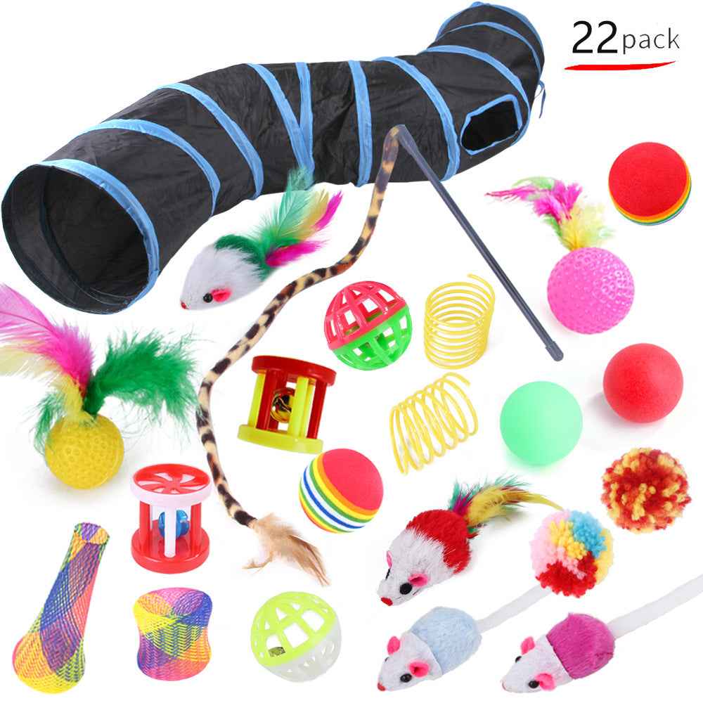 Cat Toy Set Funny Cat Assembled Toys Cat Tunnel Cat Tunnel Pet Supplies  -  - Pets Crazy Shops -