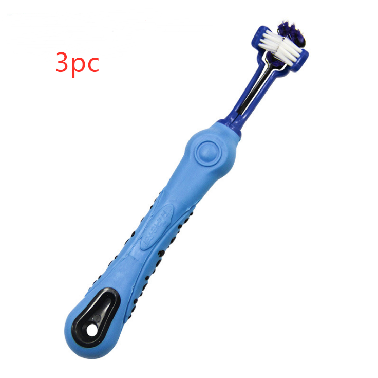 Three Sided Pet Toothbrush Dog Brush Bad Breath Tartar Teeth Care  -  - Pets Crazy Shops -