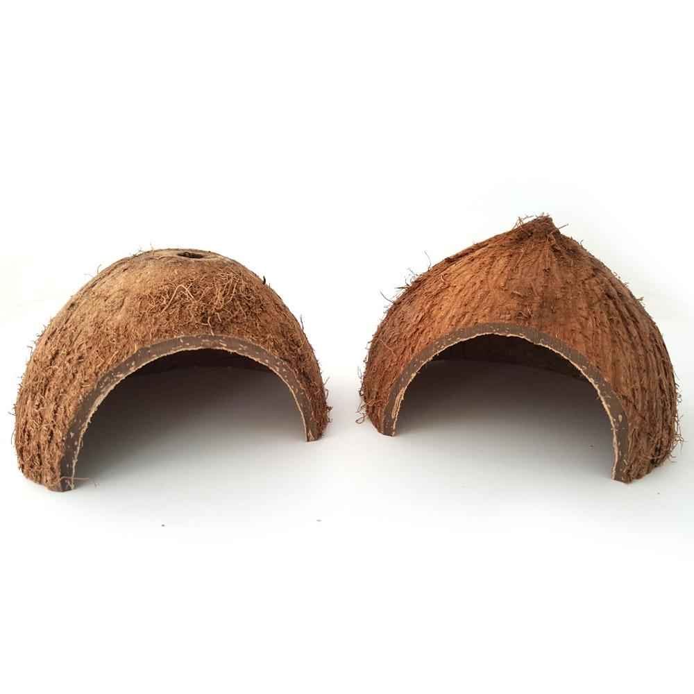 Reptile cache cave natural nest coconut shell  -  - Pets Crazy Shops -