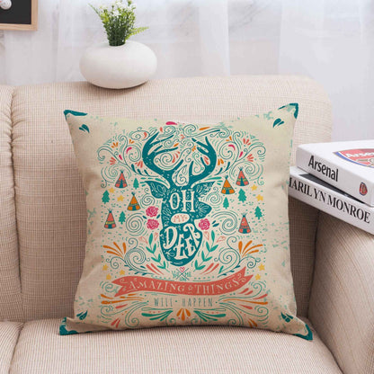 Christmas linen pillowcase  -  - Pets Crazy Shops -