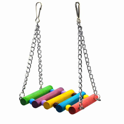 Colorful suspension bridge swing stand bar stand peony  -  - Pets Crazy Shops -