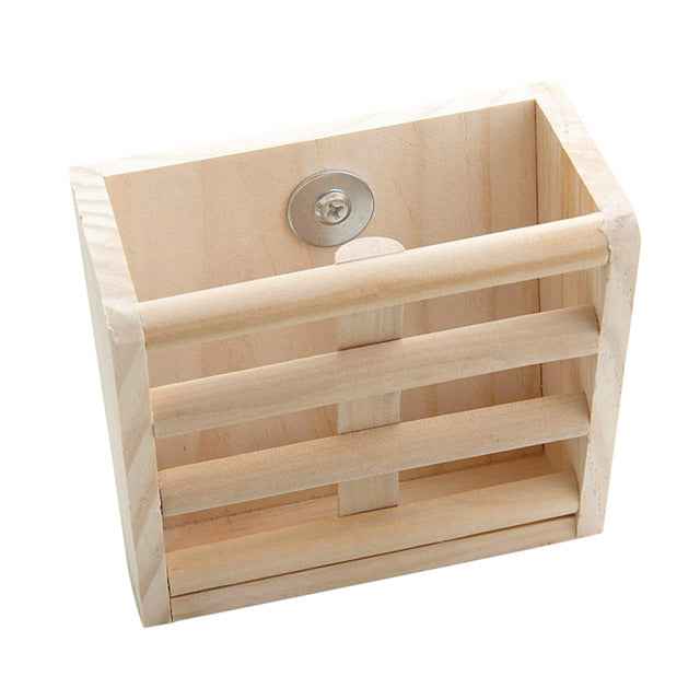Wooden Grass Rack And Food Box Rabbit Chinchilla  -  - Pets Crazy Shops -