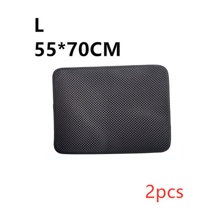 Double Layer Litter Cat Bed Pads Pet Cat Litter Mat Trapping Pets Litter Box Mat Pet Product Bed For Cats House Clean Mat  -  - Pets Crazy Shops -