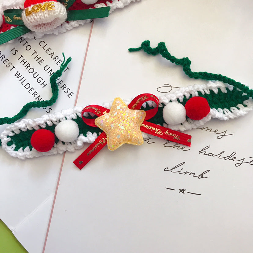 Wool Pet Collar Hand Woven Collar Christmas Pet Accessories  -  - Pets Crazy Shops -