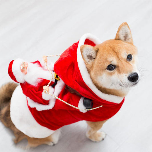 Fashion Christmas Clothes Green Elf Pet Dog Christmas Costume  -  - Pets Crazy Shops -