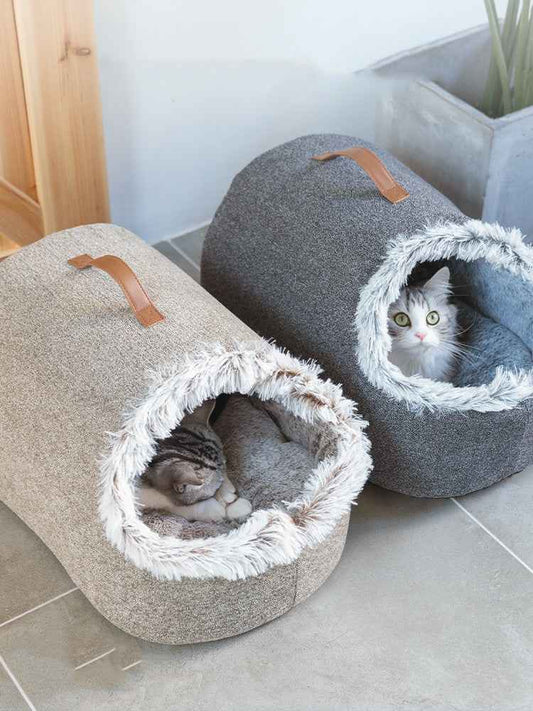Polar Warm Cat Litter Closed Cat Sleeping Bag Large Winter Deep Sleep Cat Bed  -  - Pets Crazy Shops -