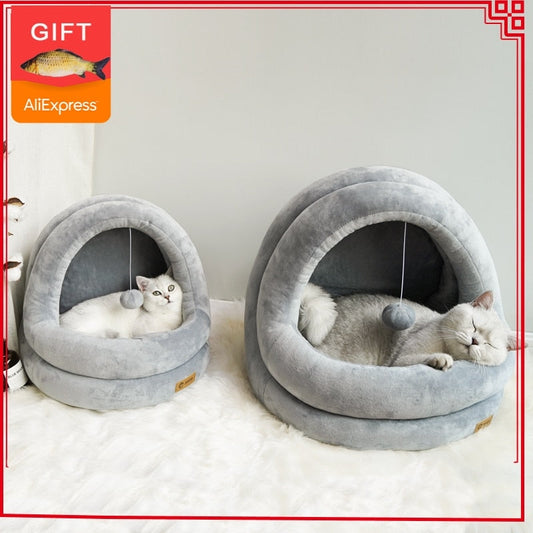 High Quality Cat House Beds Kittens Pet Cats Sofa Mats Cozy Bed Toy Dog for Small Kennel Home Cave Sleeping Nest Indoor Products  -  - Pets Crazy Shops -