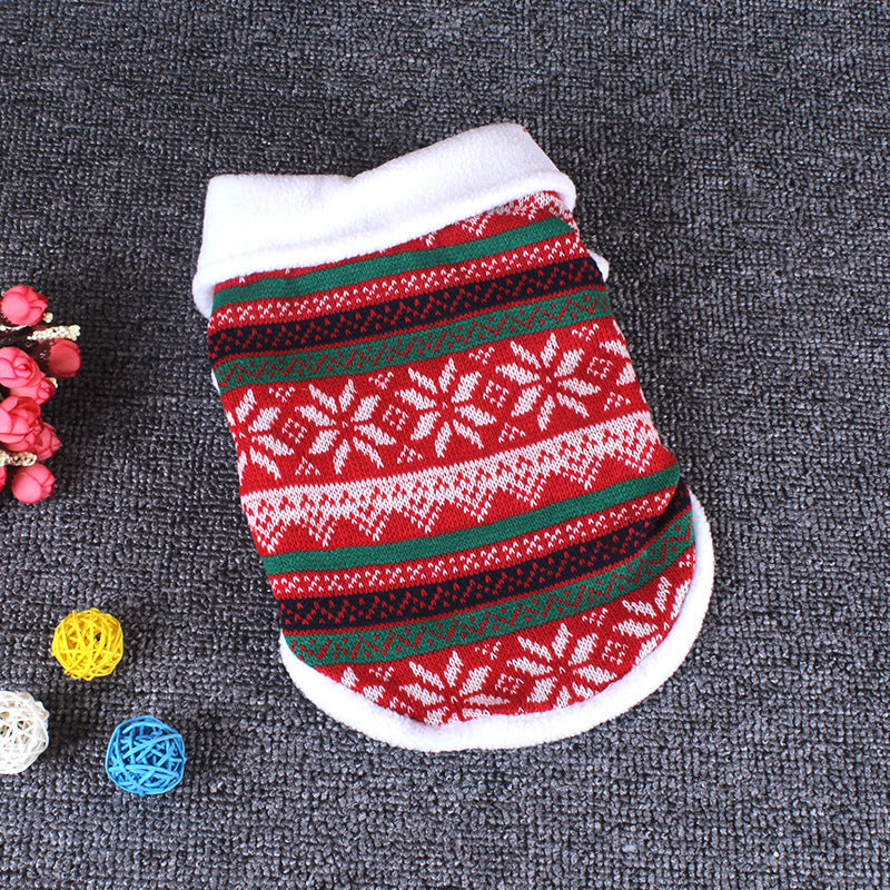 Dog Christmas Fall Winter Cotton Sweater  -  - Pets Crazy Shops -
