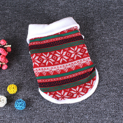 Dog Christmas Fall Winter Cotton Sweater  -  - Pets Crazy Shops -