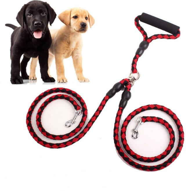 Double-Ended Traction Rope For Walking The Dog Hand-Double-Ended Traction Rope One Plus Two Leash Collar Pet Supplies Dog Collar  -  - Pets Crazy Shops -