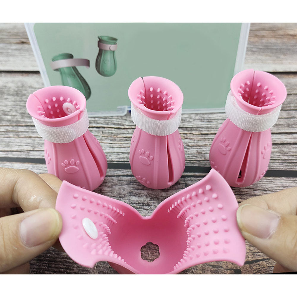 Adjustable Cat Foot Claw Cover Anti-Scratch Prickly Nail Glove Cat Boots For Cats Only, Anti-Scratch Cat Feet Claw Covers Adjustable Prickly Anti-Off Shoes Nail Glove  -  - Pets Crazy Shops -