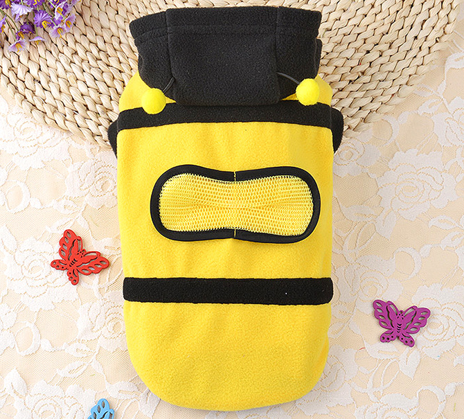 1Pcs Pet Clothes Cute Bees Dog Cat Clothes Soft Fleece Teddy Poodle Dog Clothes For Pets Product Supplies Accessories  -  - Pets Crazy Shops -